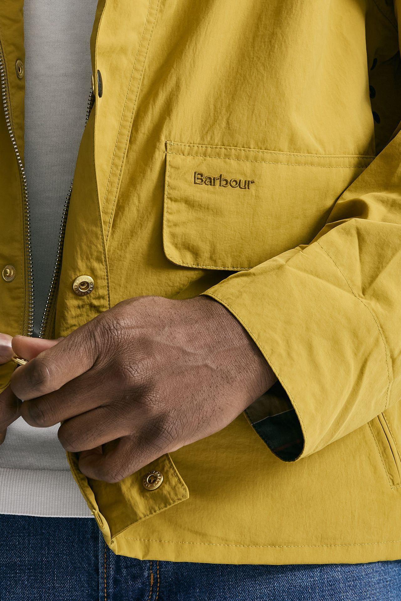 Giacca ICONS SPEY in cotone e nylon lavato giallo men Barbour - 7