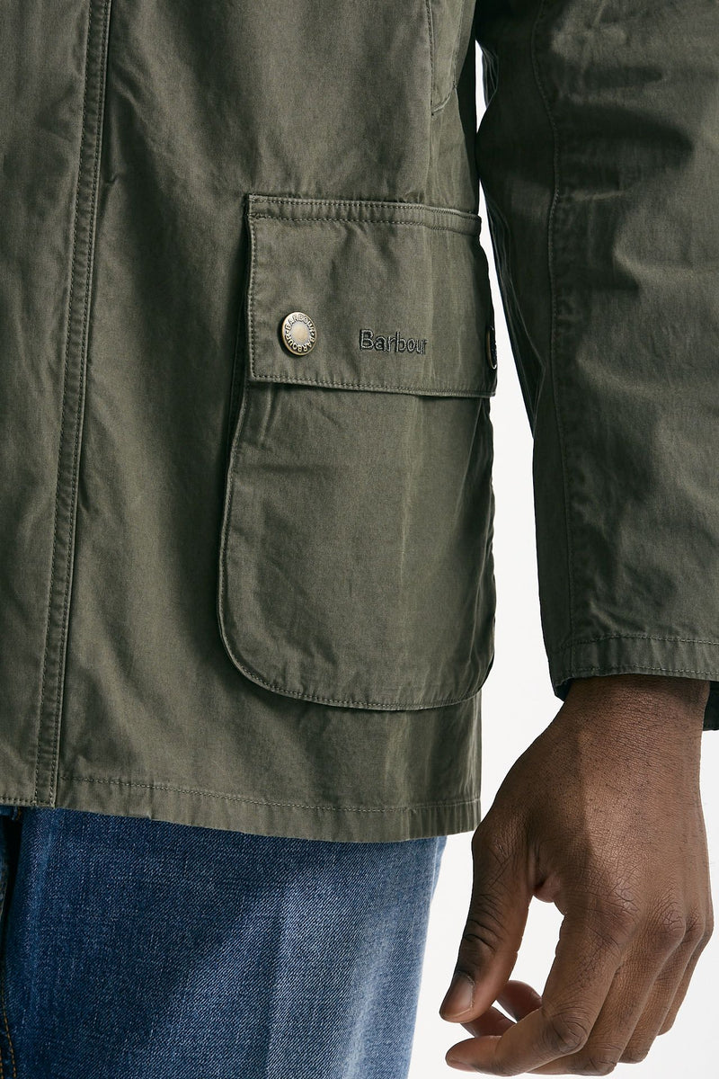 Giacca ASHBY CASUAL in cotone lavato verde/olive men Barbour - 6