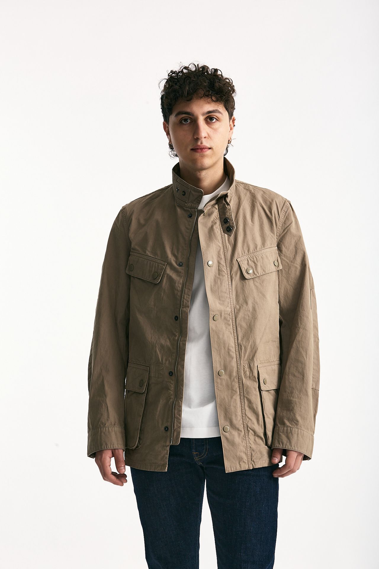 Field jacket GARMENT DYED DUKE CASUAL in cotone lavato cammello men Barbour - 2