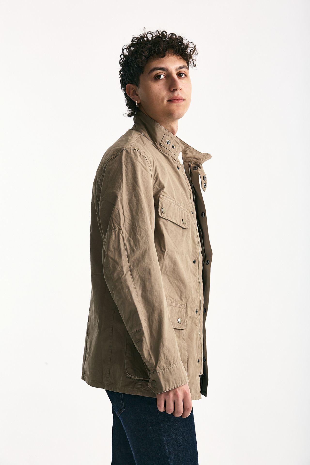 Field jacket GARMENT DYED DUKE CASUAL in cotone lavato cammello men Barbour - 3