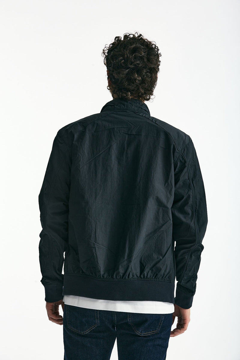 Bomber RECTIFIER HARRINGTON in nylon e cotone blu men Barbour - 4