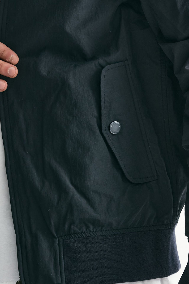 Bomber RECTIFIER HARRINGTON in nylon e cotone blu men Barbour - 6