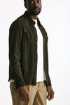Giubbino camicia in pelle scamosciata marrone men Giorgio brato - 4