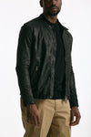 Biker in pelle lavata nero men Giorgio brato - 5