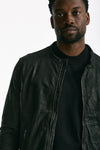 Biker in pelle lavata nero men Giorgio brato - 7
