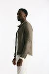 Biker in pelle lavata grigio men Giorgio brato - 2