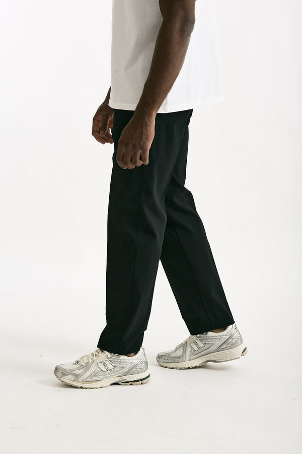 Pantalone in poliestere e lana stretch nero men Covert
