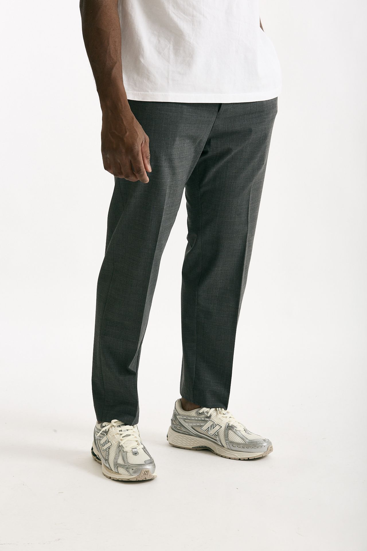 Pantalone in poliestere e lana stretch grigio men Covert - 4