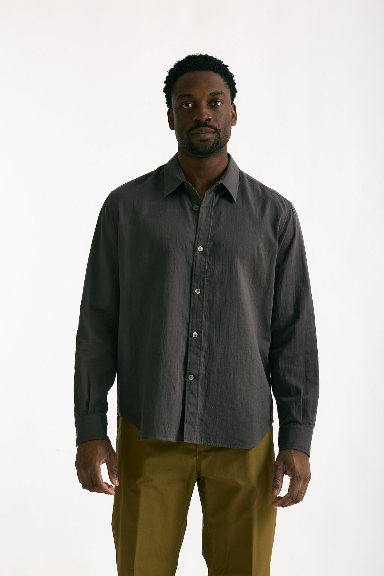 Camicia in cotone grigio men Covert - 2
