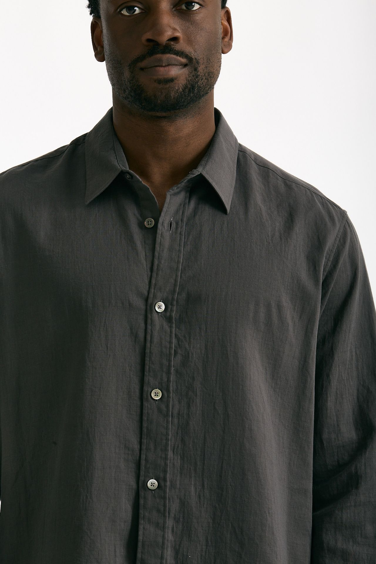 Camicia in cotone grigio men Covert - 5