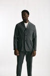 Giacca in poliestere e lana stretch grigio men Covert - 8