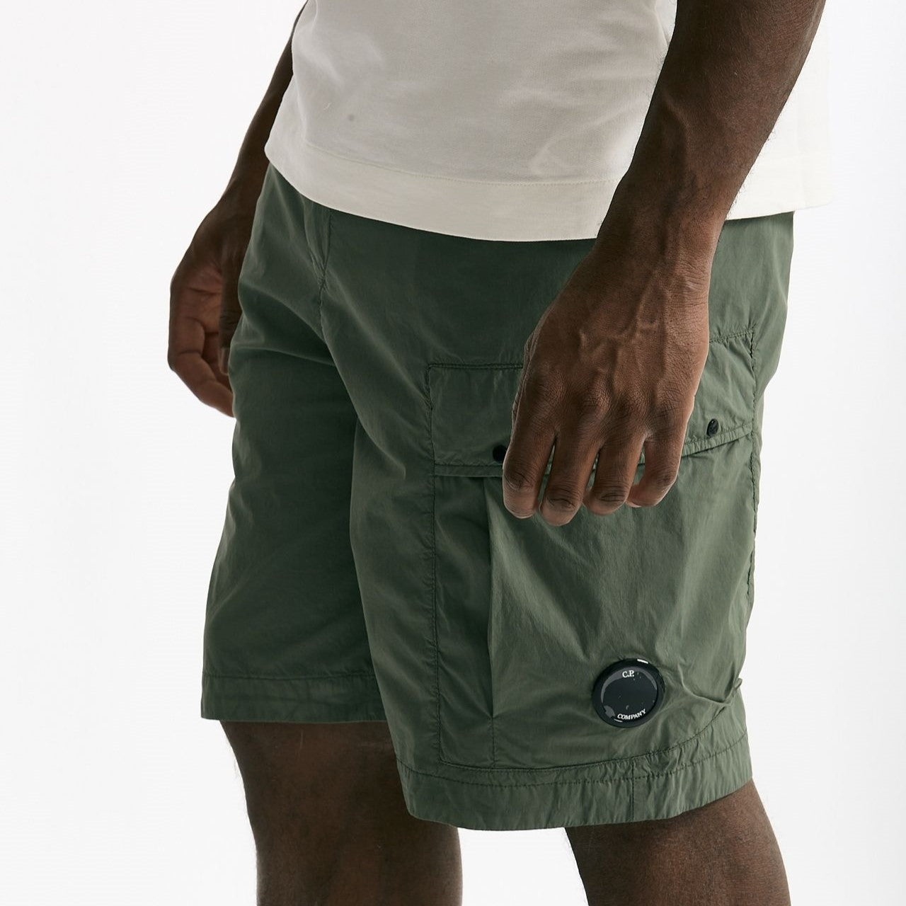 Bermuda in cotone e poliamide stretch verde men C.p. company - 9