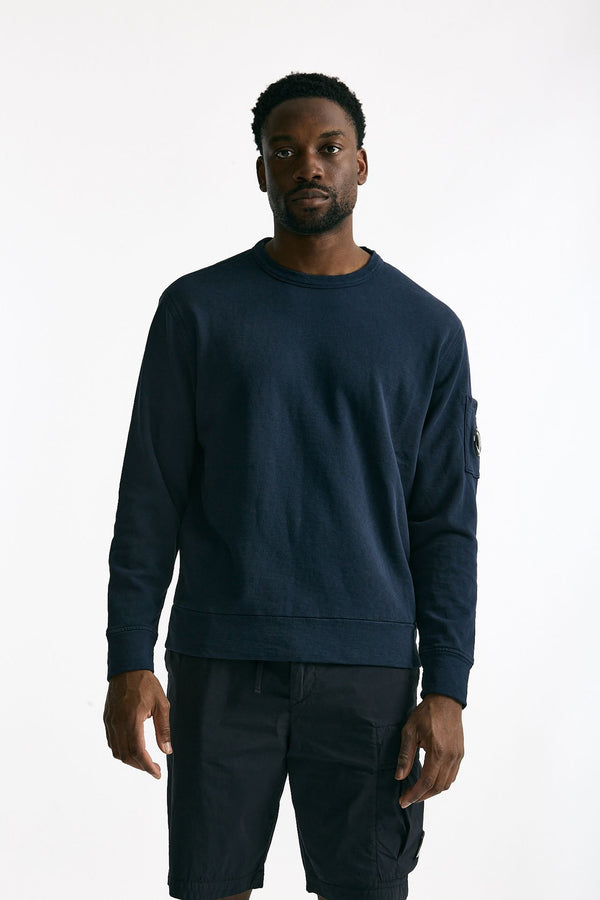 Felpa in cotone blu men C.p. company