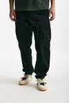 Pantalone cargo in cotone nero men C.p. company - 1