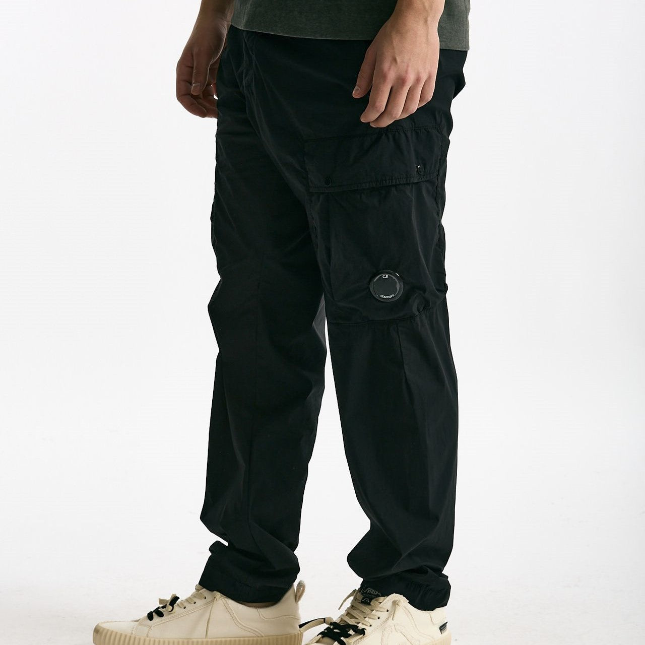 Pantalone cargo in cotone nero men C.p. company - 9