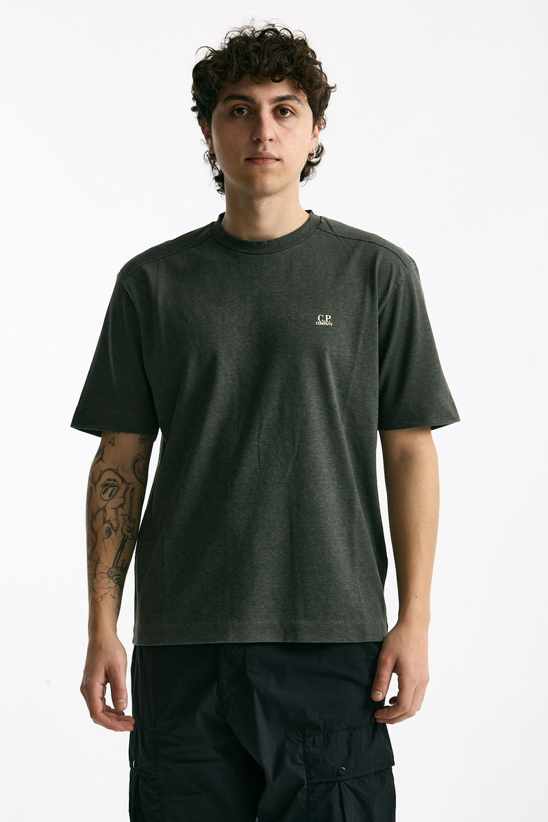 T shirt in cotone fiammato grigio men C.p. company - 1