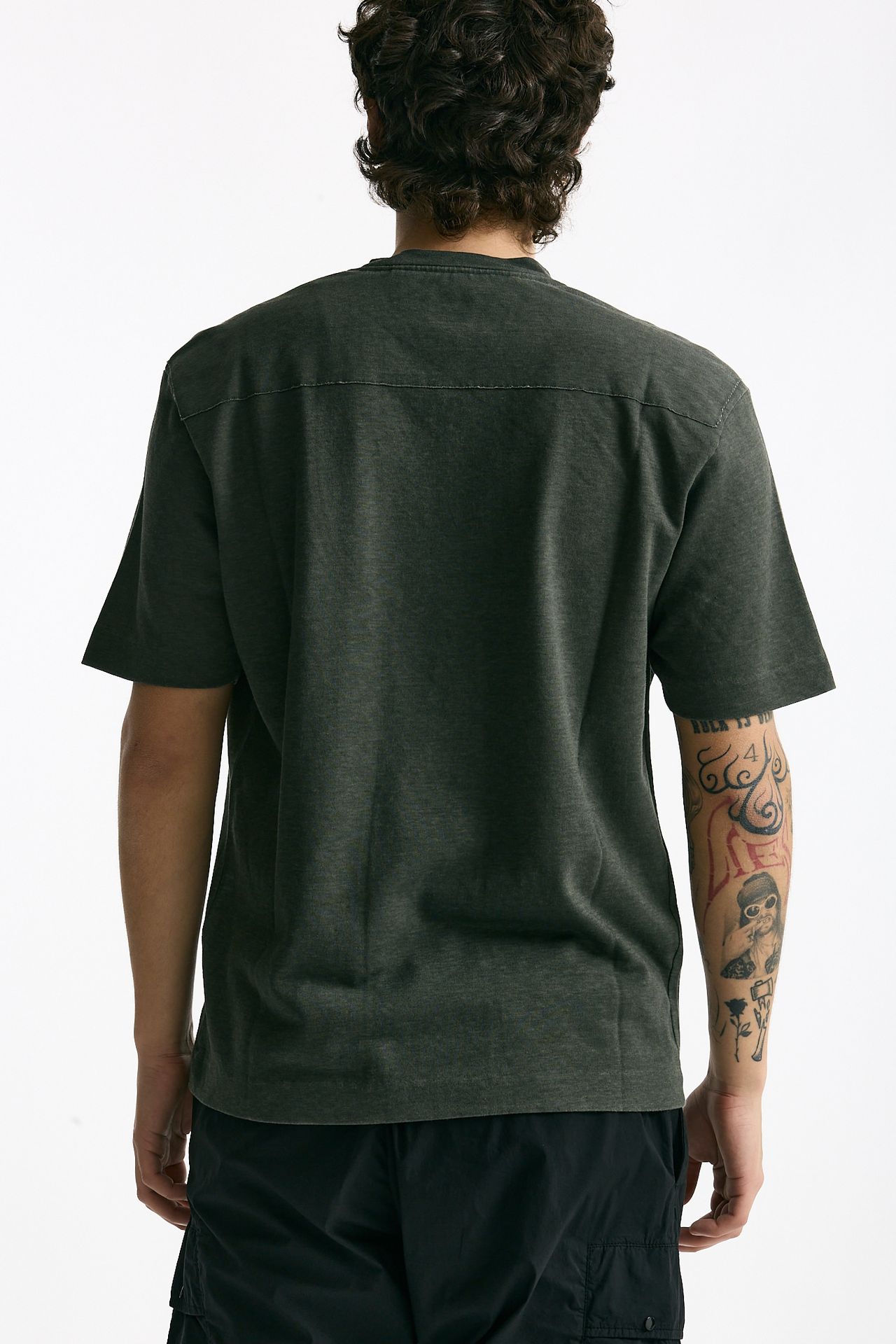 T shirt in cotone fiammato grigio men C.p. company - 3