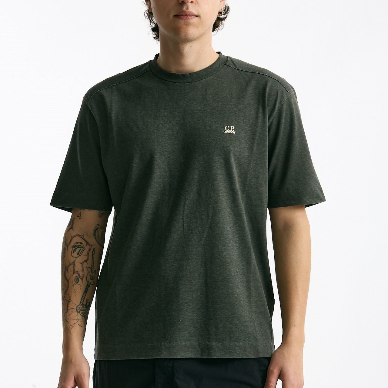 T shirt in cotone fiammato grigio men C.p. company - 6