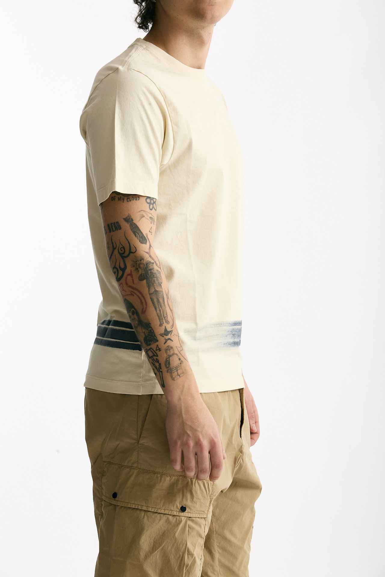 T shirt in cotone panna men C.p. company - 2