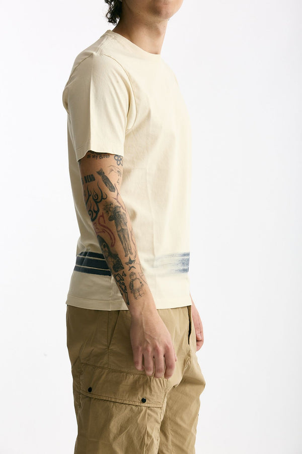 T shirt in cotone panna men C.p. company