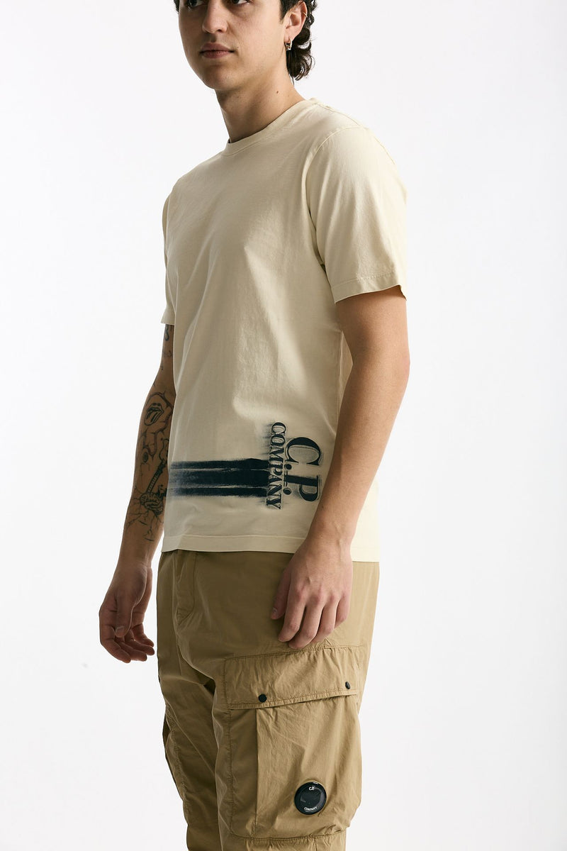 T shirt in cotone panna men C.p. company - 4