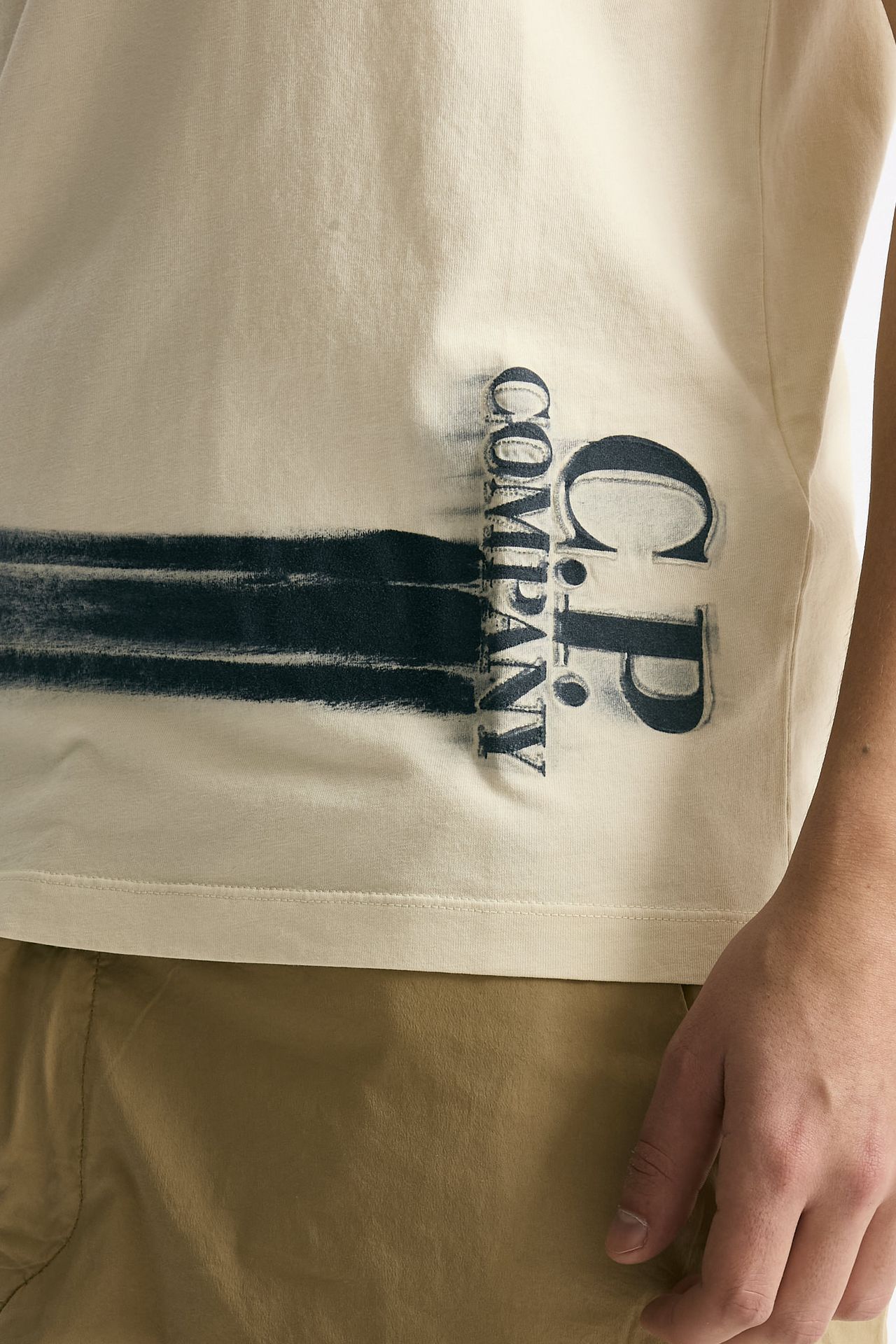 T shirt in cotone panna men C.p. company - 5