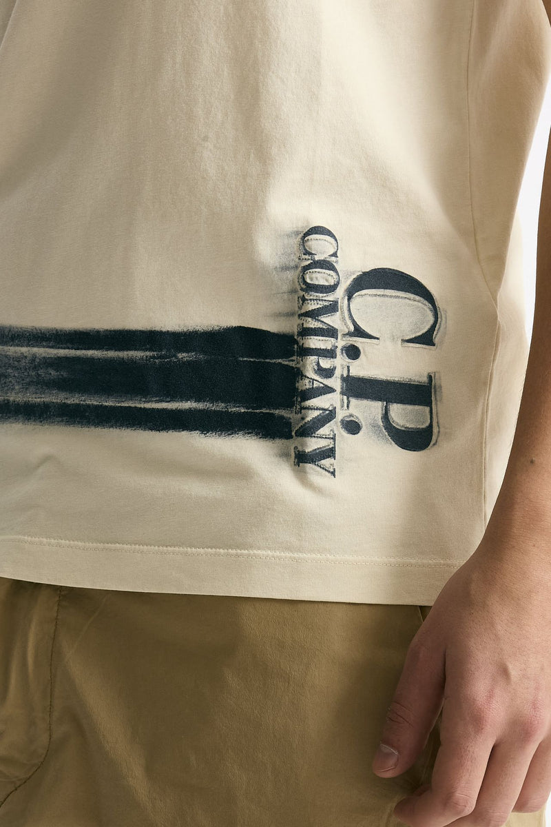 T shirt in cotone panna men C.p. company - 5