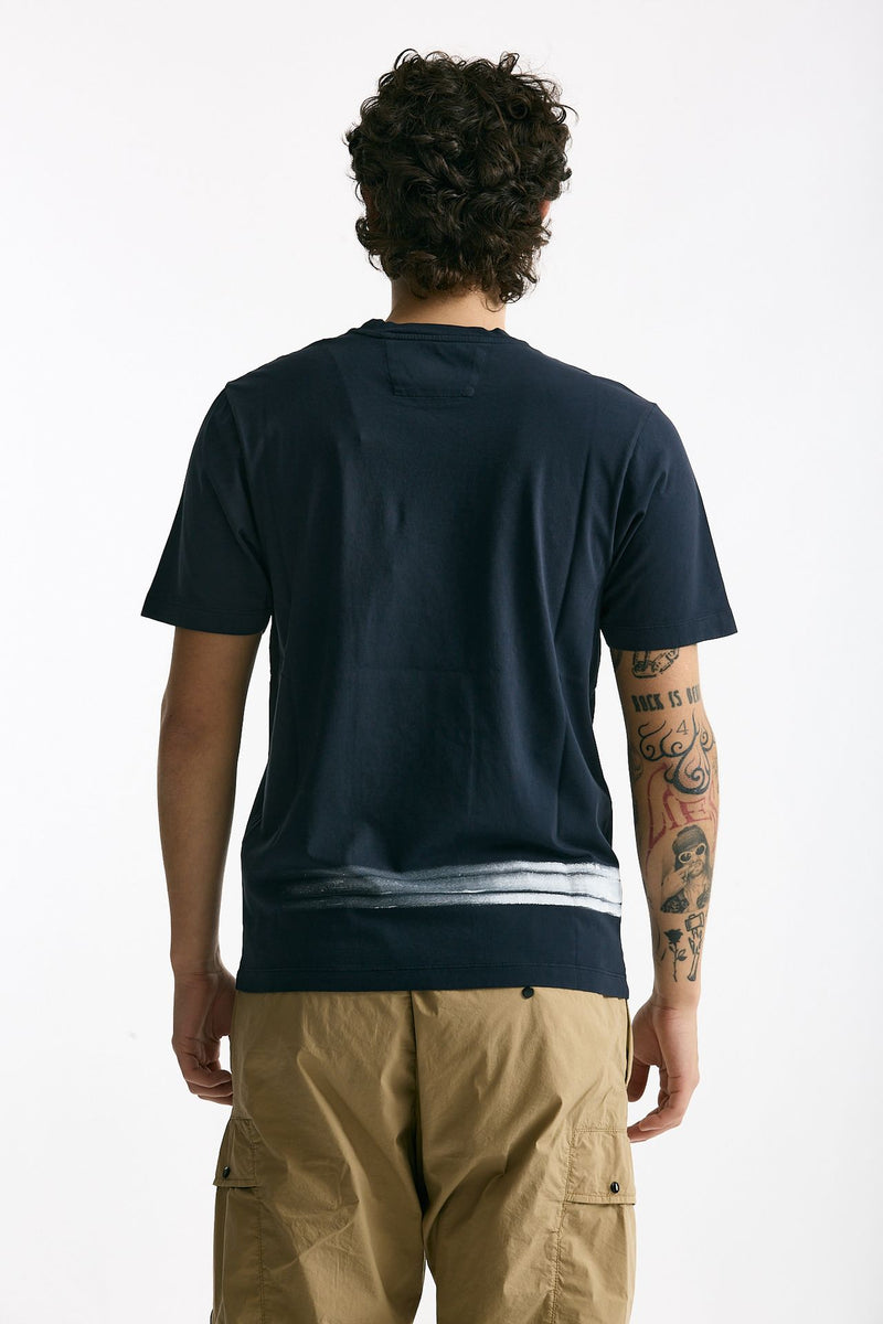 T shirt in cotone blu men C.p. company - 4