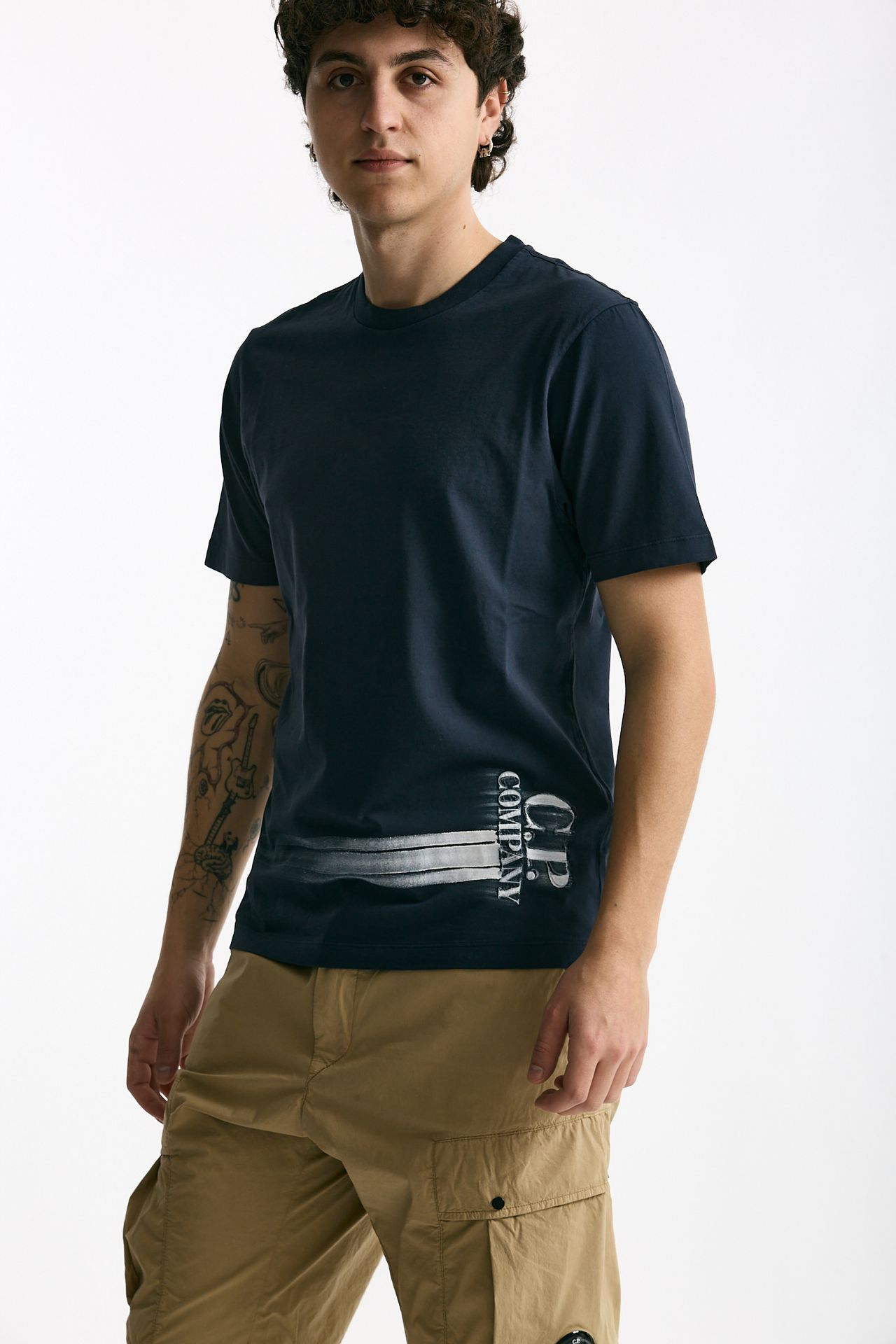 T shirt in cotone blu men C.p. company - 1