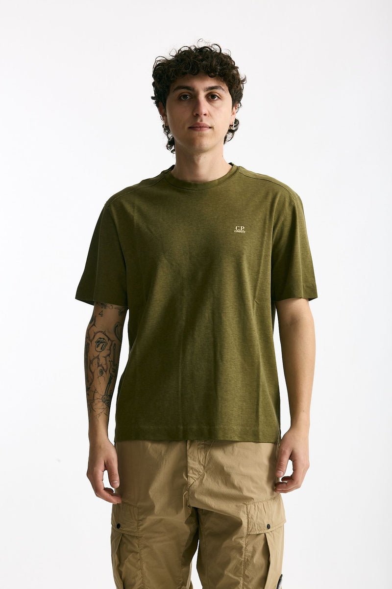 T shirt in cotone verde men C.p. company - 1