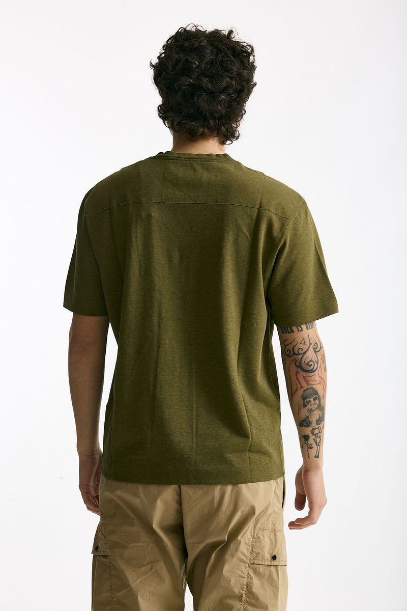 T shirt in cotone verde men C.p. company - 3