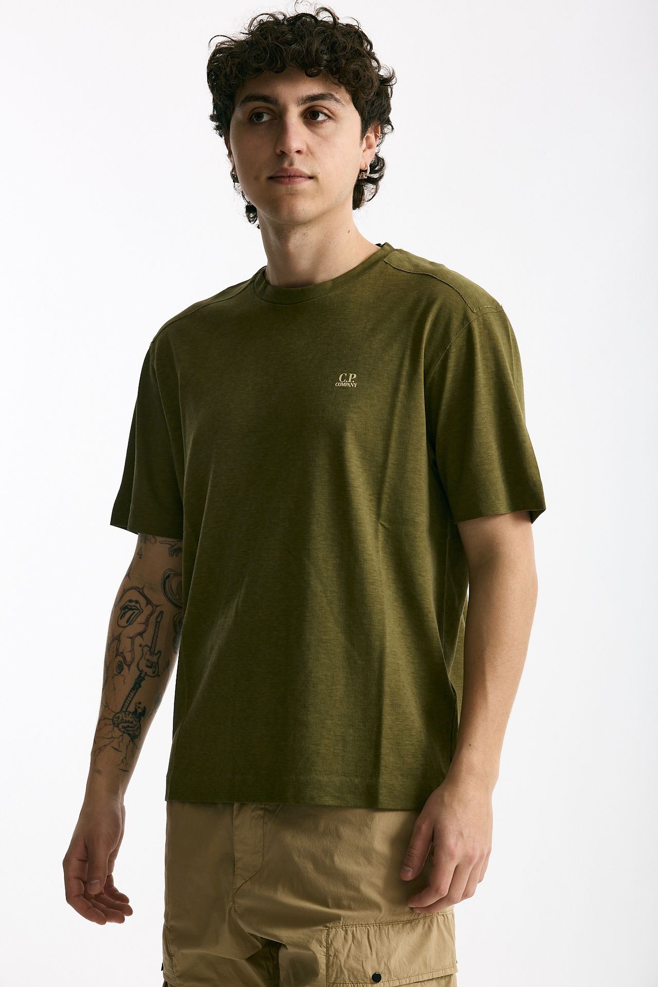 T shirt in cotone verde men C.p. company - 4