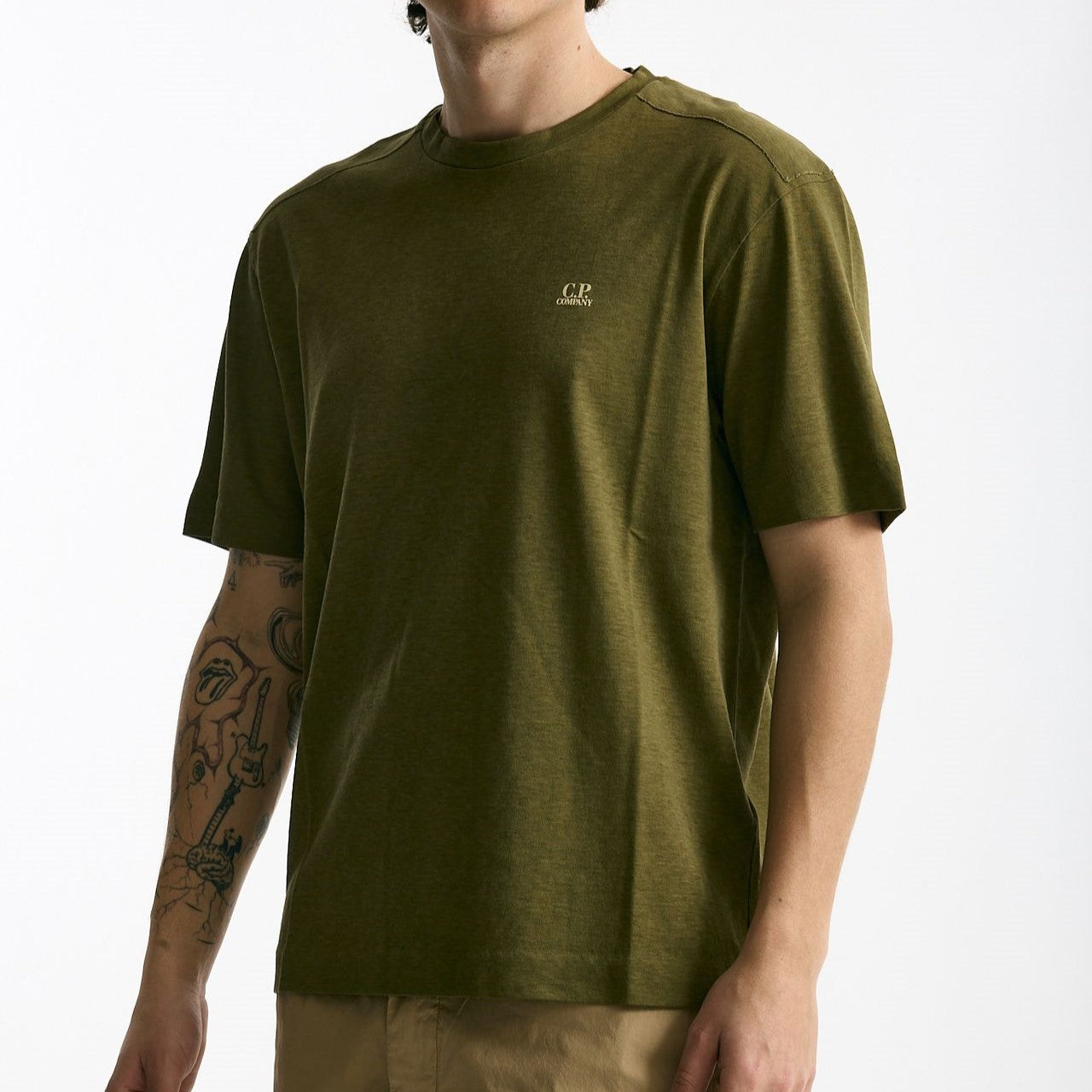T shirt in cotone verde men C.p. company - 6