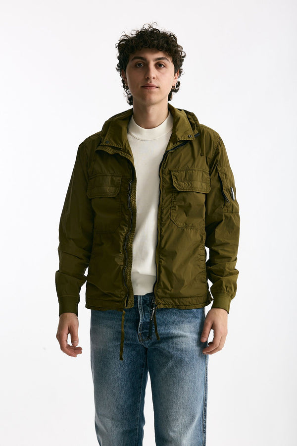 Giubbino NYCRA R in nylon stretch verde men C.p. company