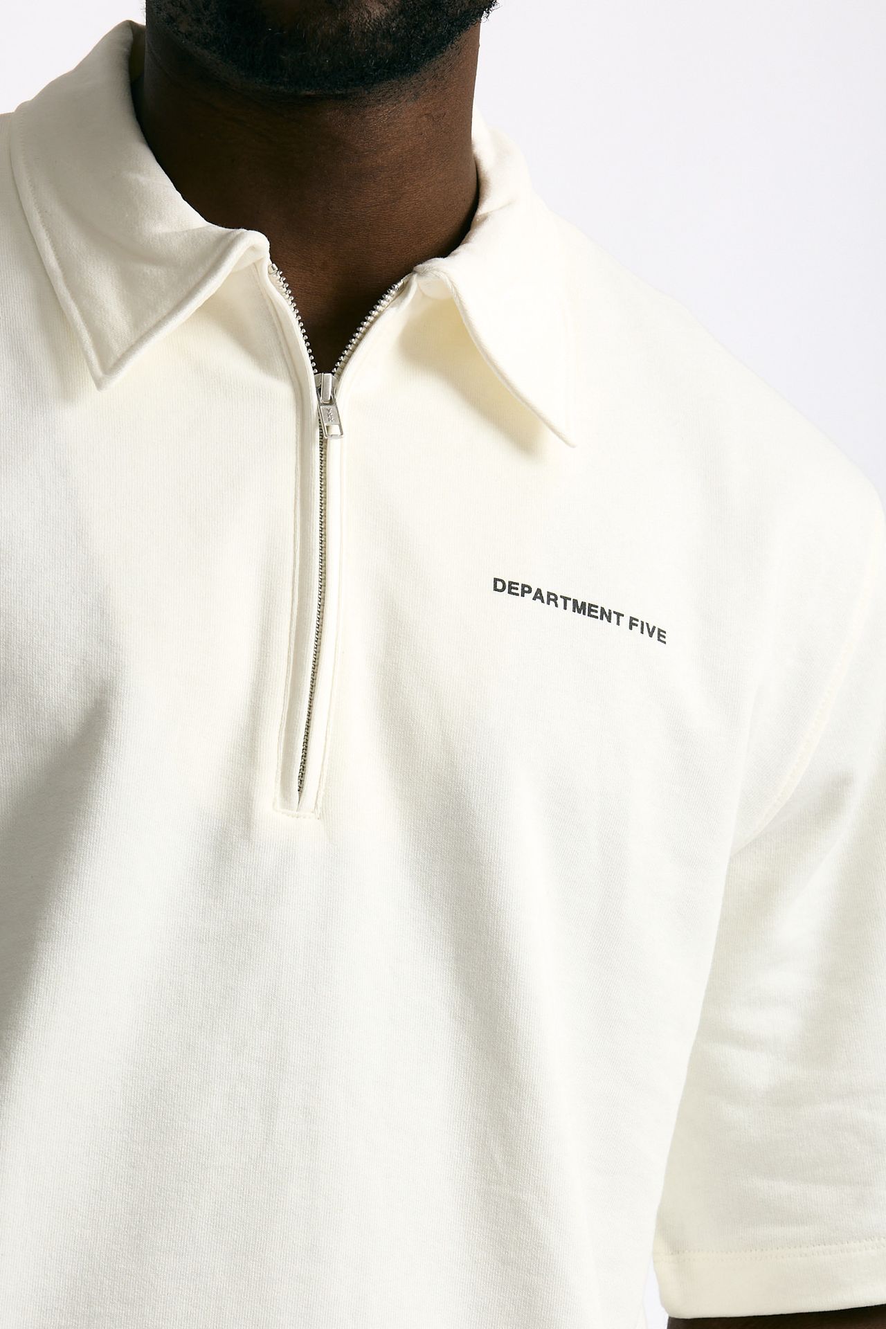 Felpa in cotone mezza manica bianco men Department five - 5