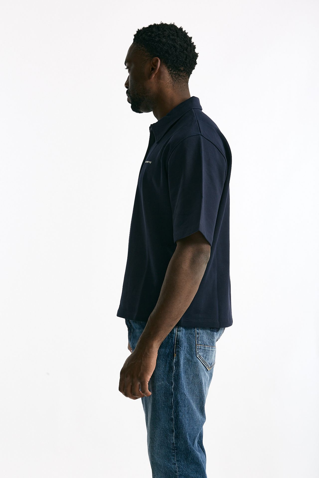 Felpa in cotone mezza manica blu men Department five - 2