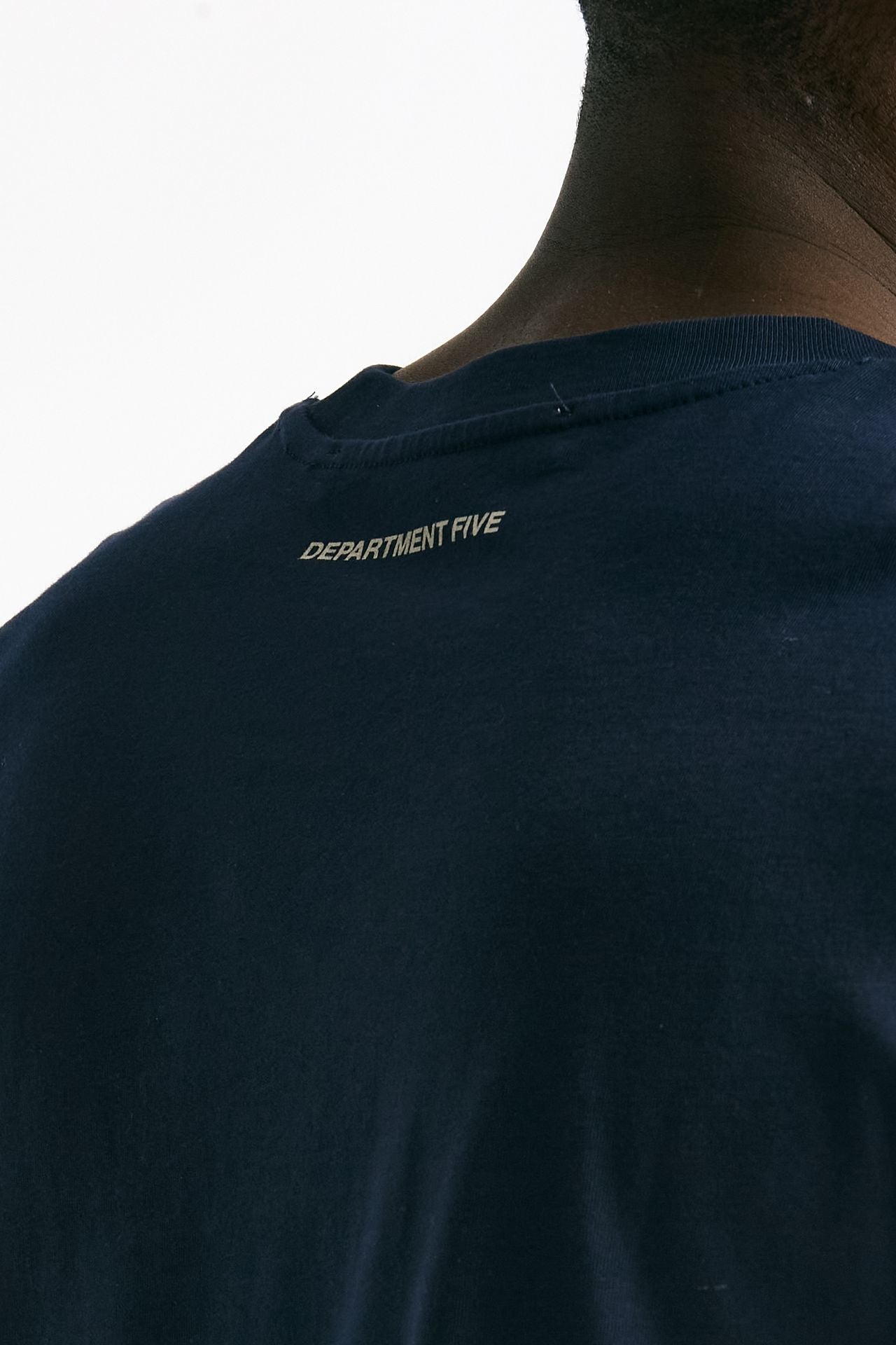 T-shirt girocollo in cotone blu men Department five - 4