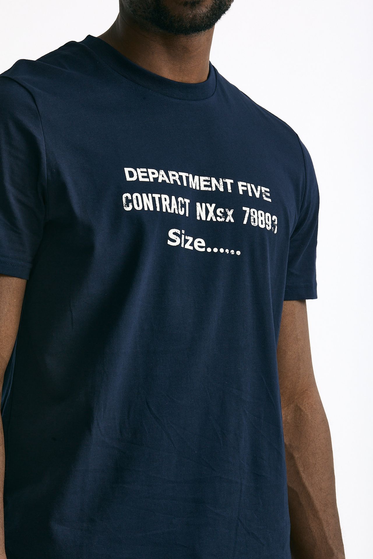 T-shirt girocollo in cotone blu men Department five - 5