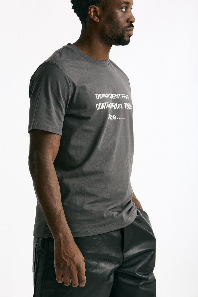 T-shirt girocollo in cotone antracite men Department five - 1