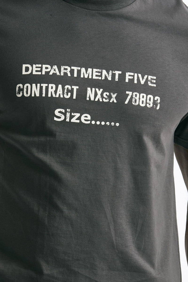 T-shirt girocollo in cotone antracite men Department five - 5