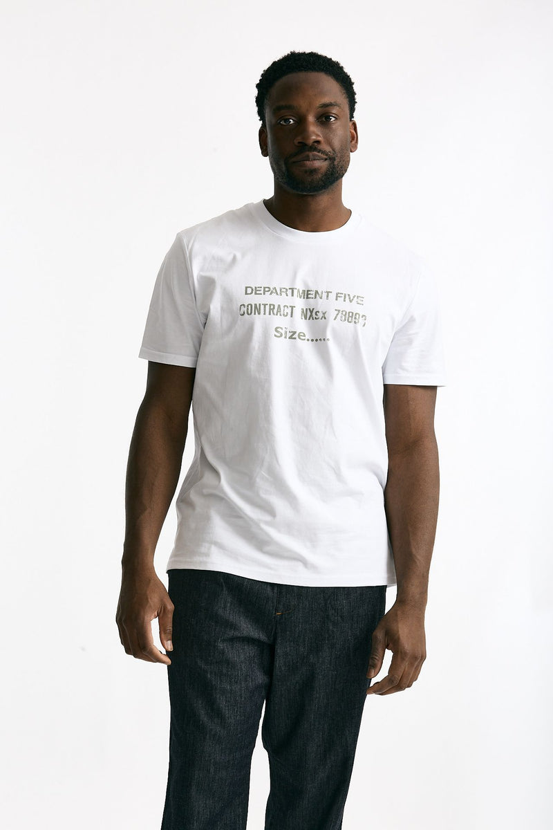 T-shirt girocollo in cotone bianco men Department five - 2