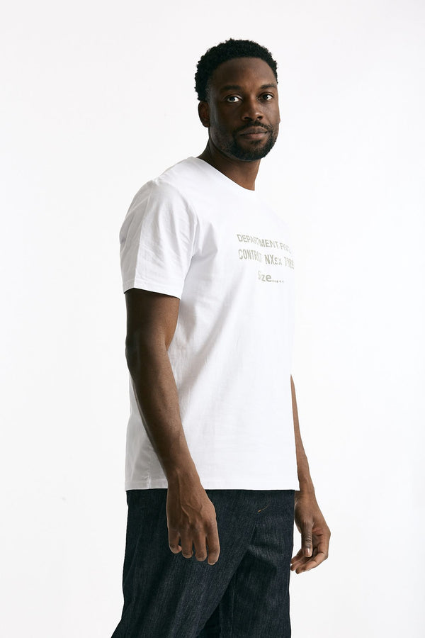 T-shirt girocollo in cotone bianco men Department five