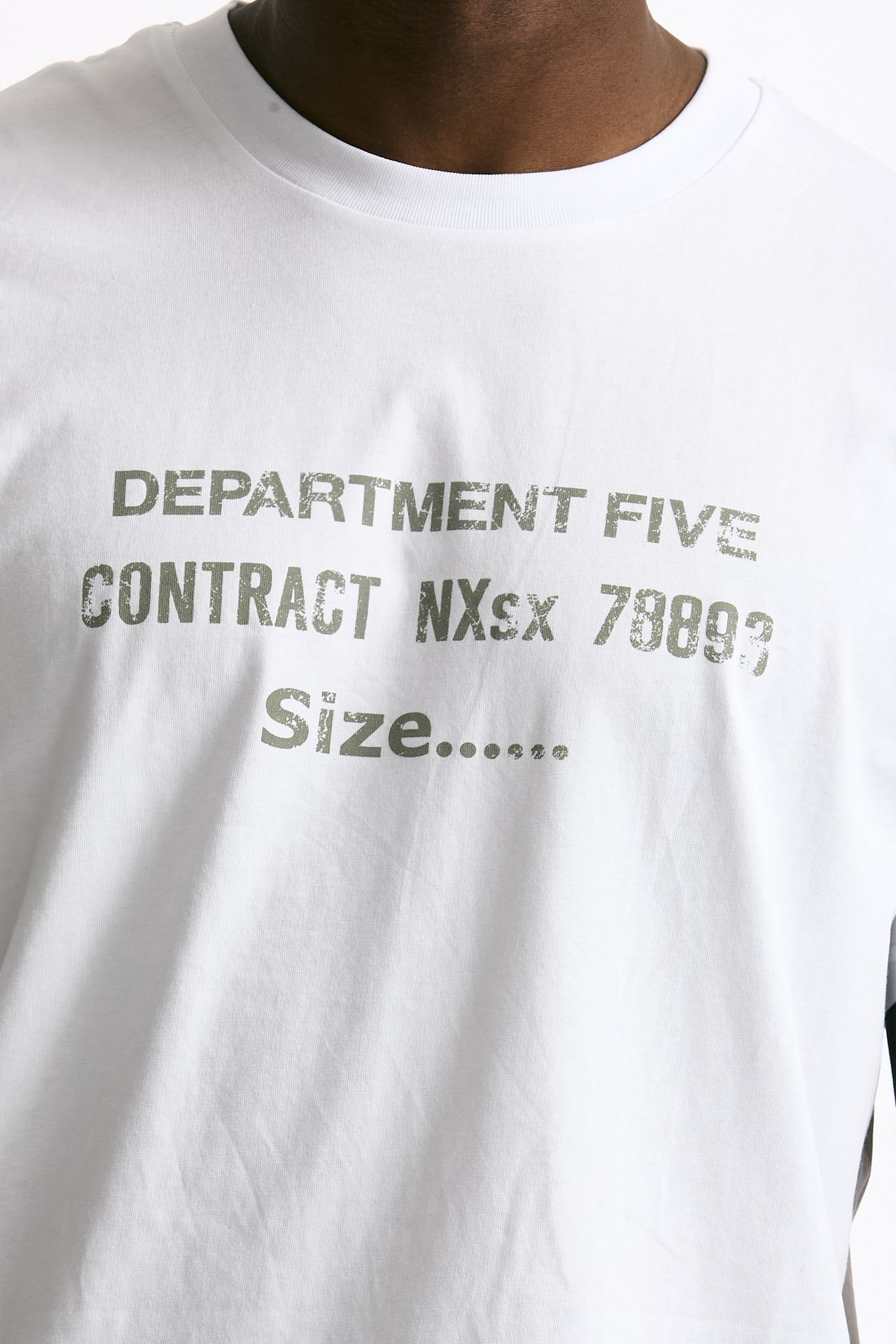 T-shirt girocollo in cotone bianco men Department five - 5