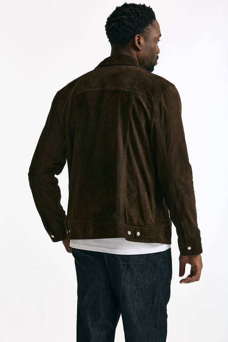 Giubbino in pelle scamosciata marrone men Department five - 3