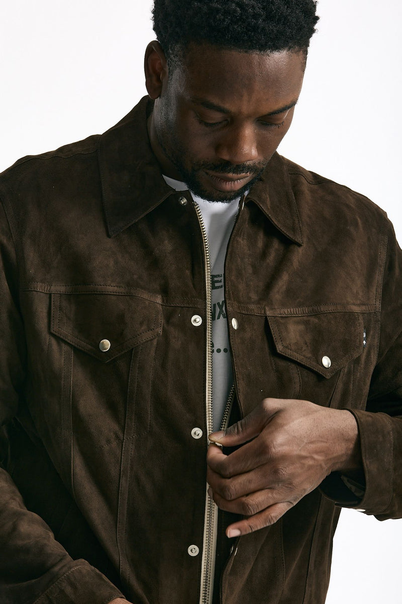Giubbino in pelle scamosciata marrone men Department five - 7