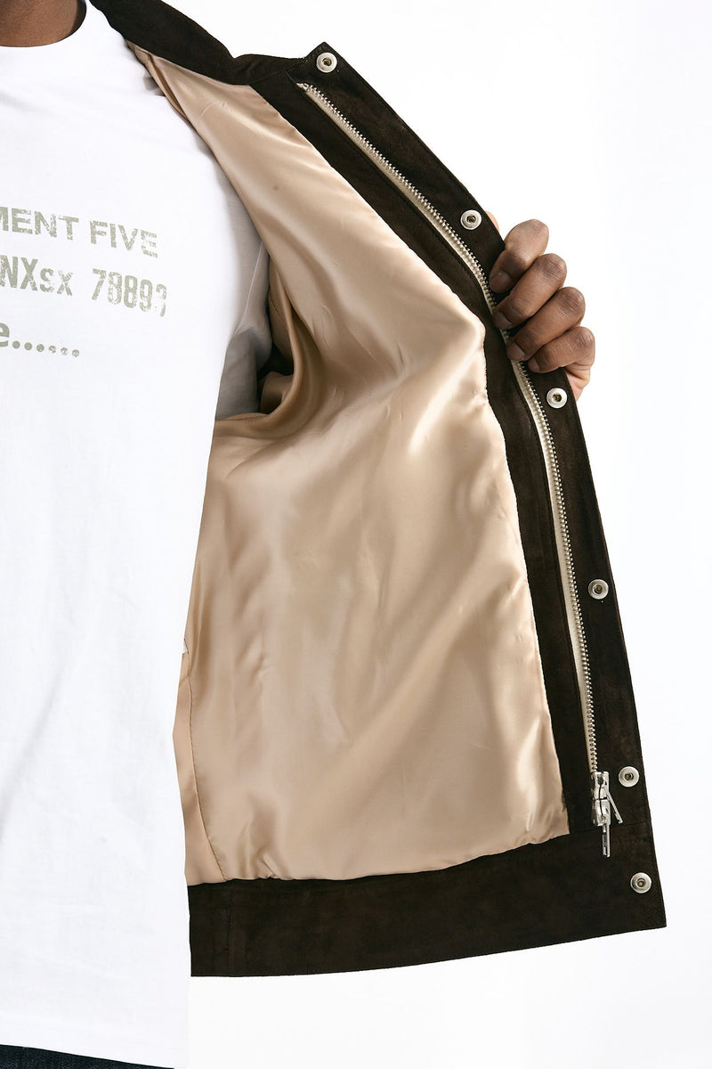 Giubbino in pelle scamosciata marrone men Department five - 8