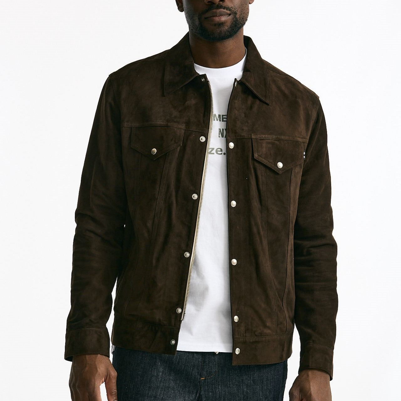 Giubbino in pelle scamosciata marrone men Department five - 9