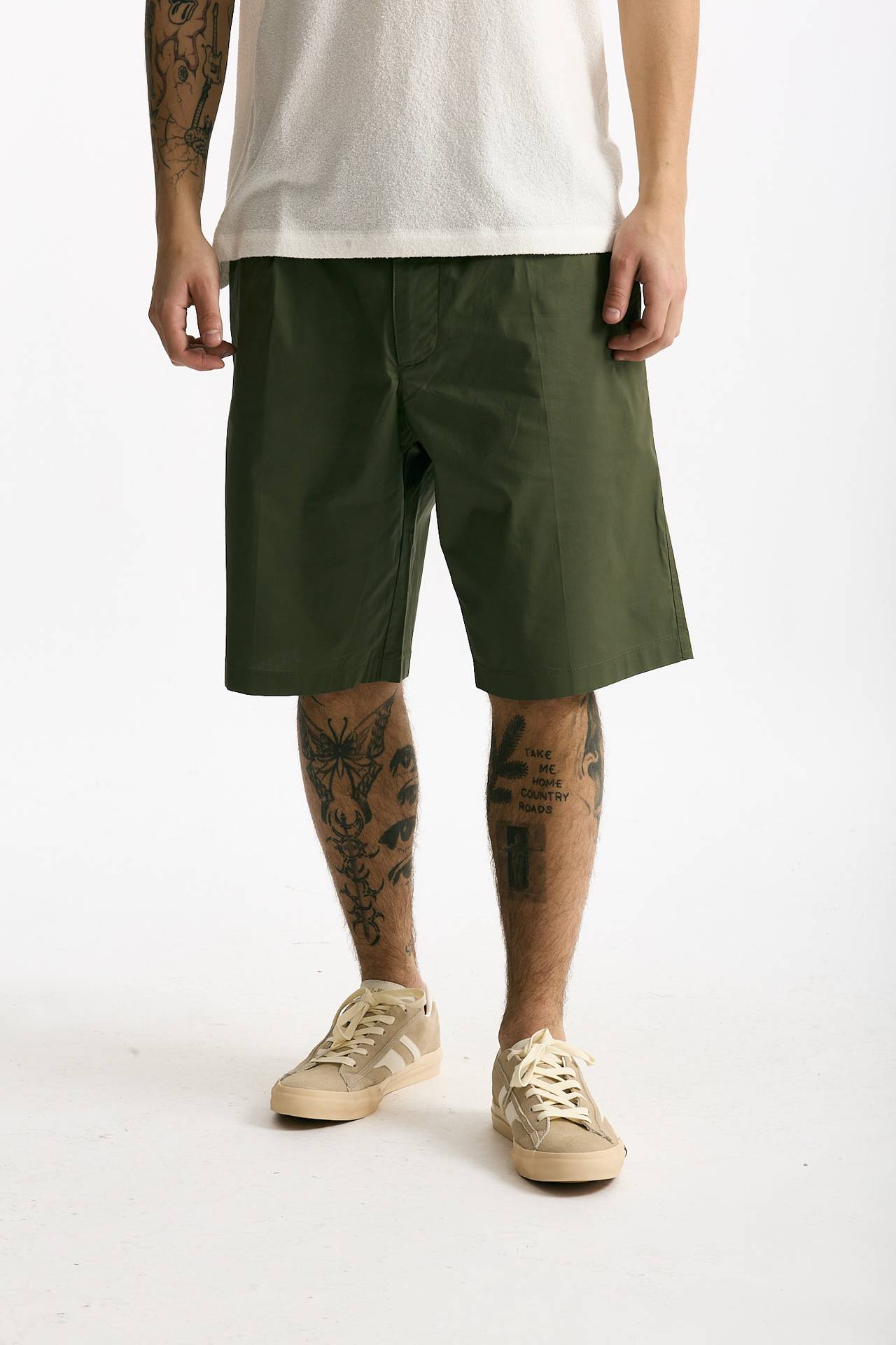 Bermuda PATRICK in cotone stretch verde men Department five - 1