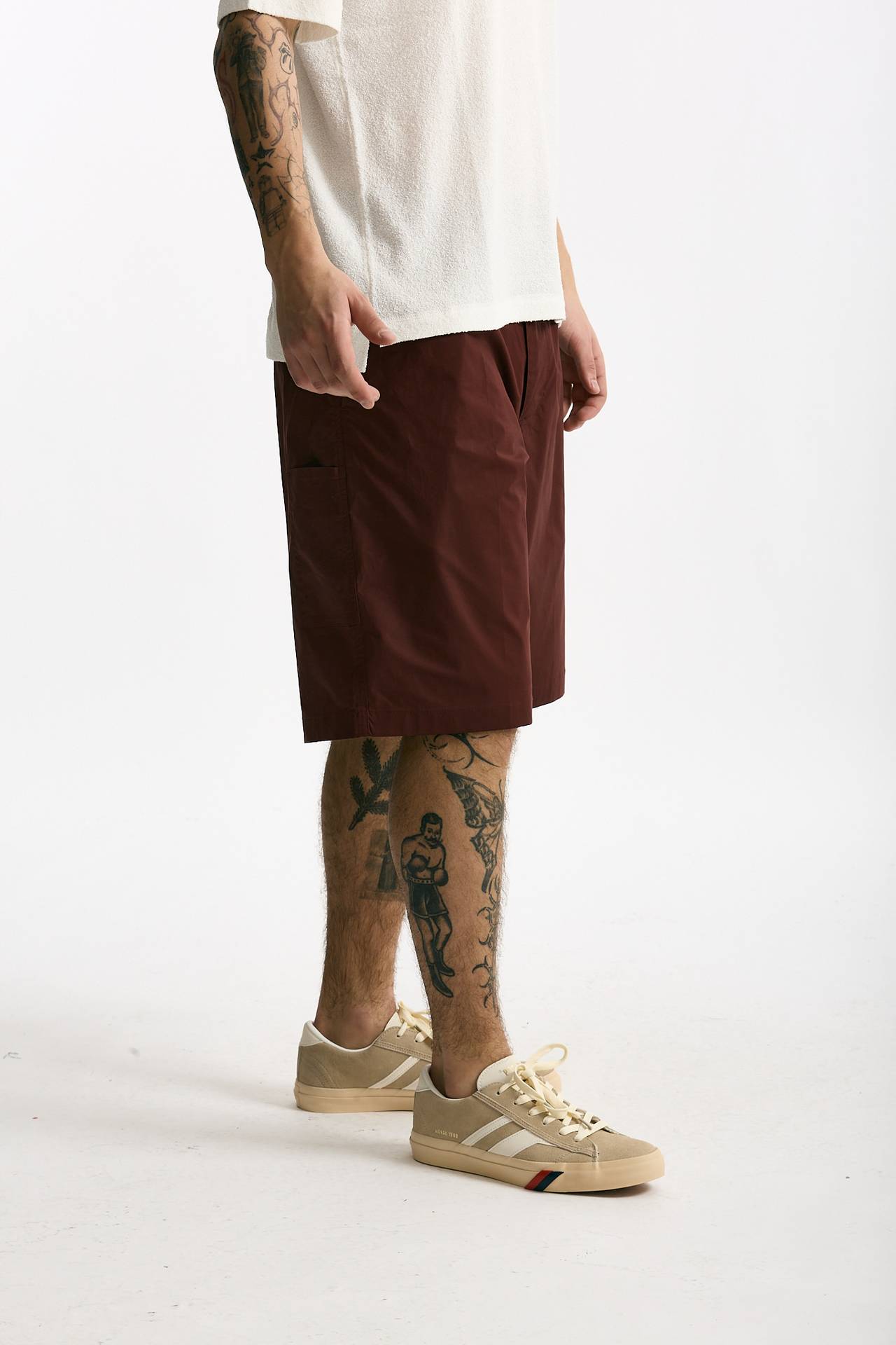 Bermuda PATRICK in cotone stretch bordeaux men Department five - 3