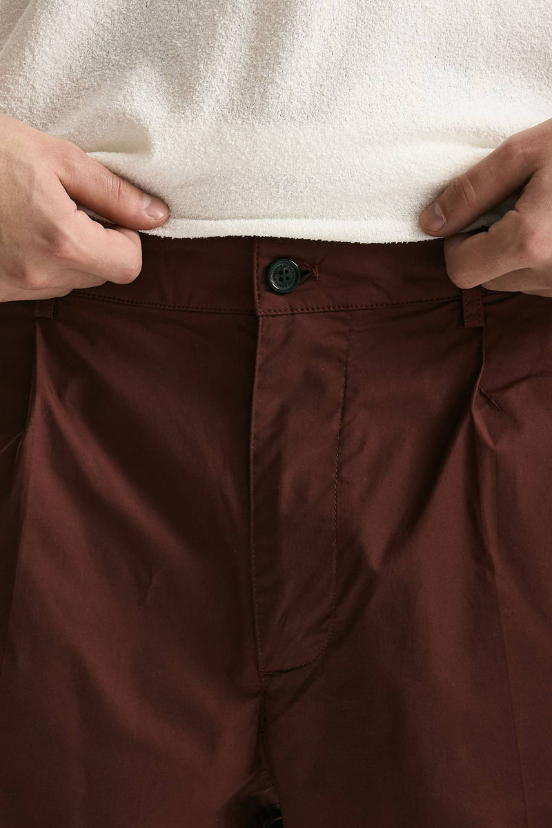 Bermuda PATRICK in cotone stretch bordeaux men Department five - 6